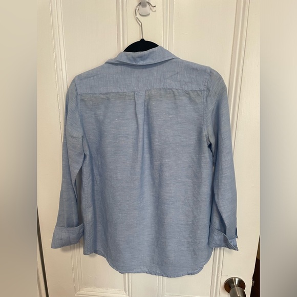 Banana Republic Preppy Blue Linen Button Down - Picture 6 of 6